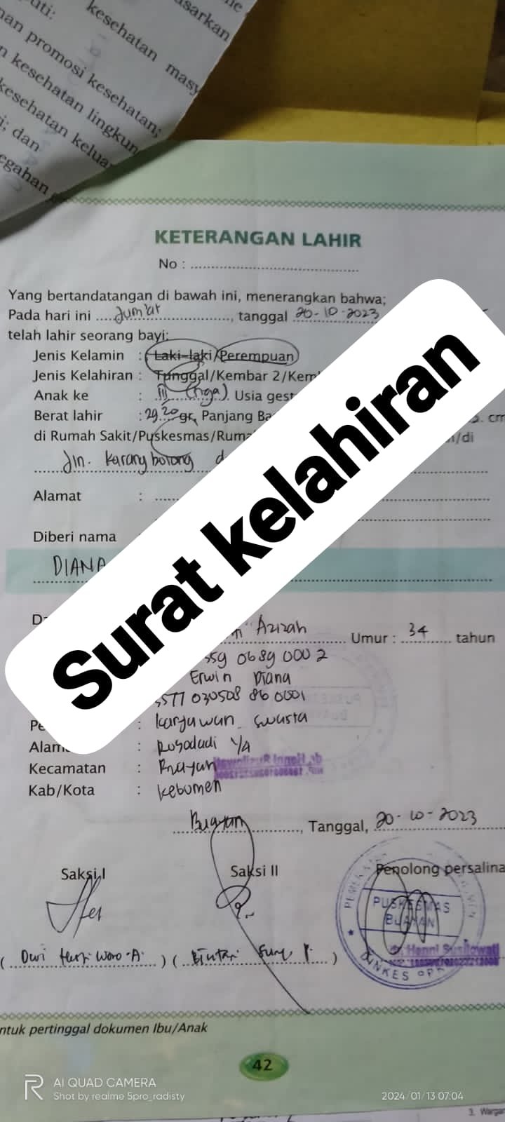 Surat kelahiran